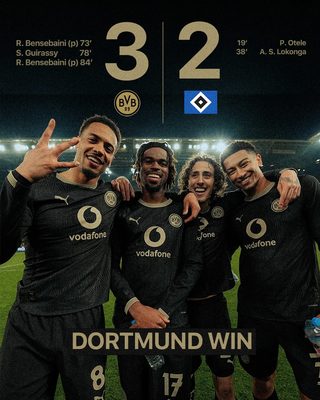 BVB vs HSV final score graphic