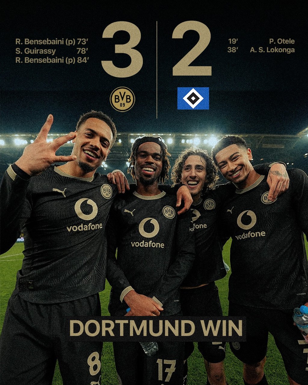 BVB vs HSV final score graphic