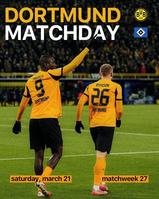 BVB vs HSV matchday graphic