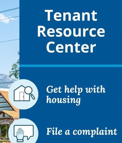 Close crop of the Tenant Resource Center post: sans headline and italic serif lines