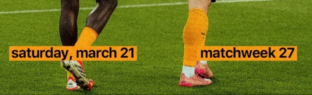 Close crop of separate date and matchweek blocks